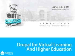 Drupal for Virtual Learning
    And Higher Education
 