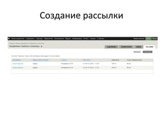 Создание рассылки
 