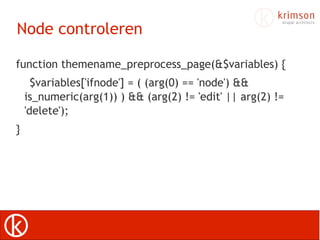 Node controleren

function themename_preprocess_page(&$variables) {
      $variables['ifnode'] = ( (arg(0) == 'node') &&
    is_numeric(arg(1)) ) && (arg(2) != 'edit' || arg(2) !=
    'delete');
}
 