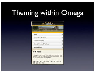 Theming within Omega
 