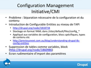 Configuration Management
               Initiative/CMI
• Problème : Séparation nécessaire de la configuration et du
  cont...