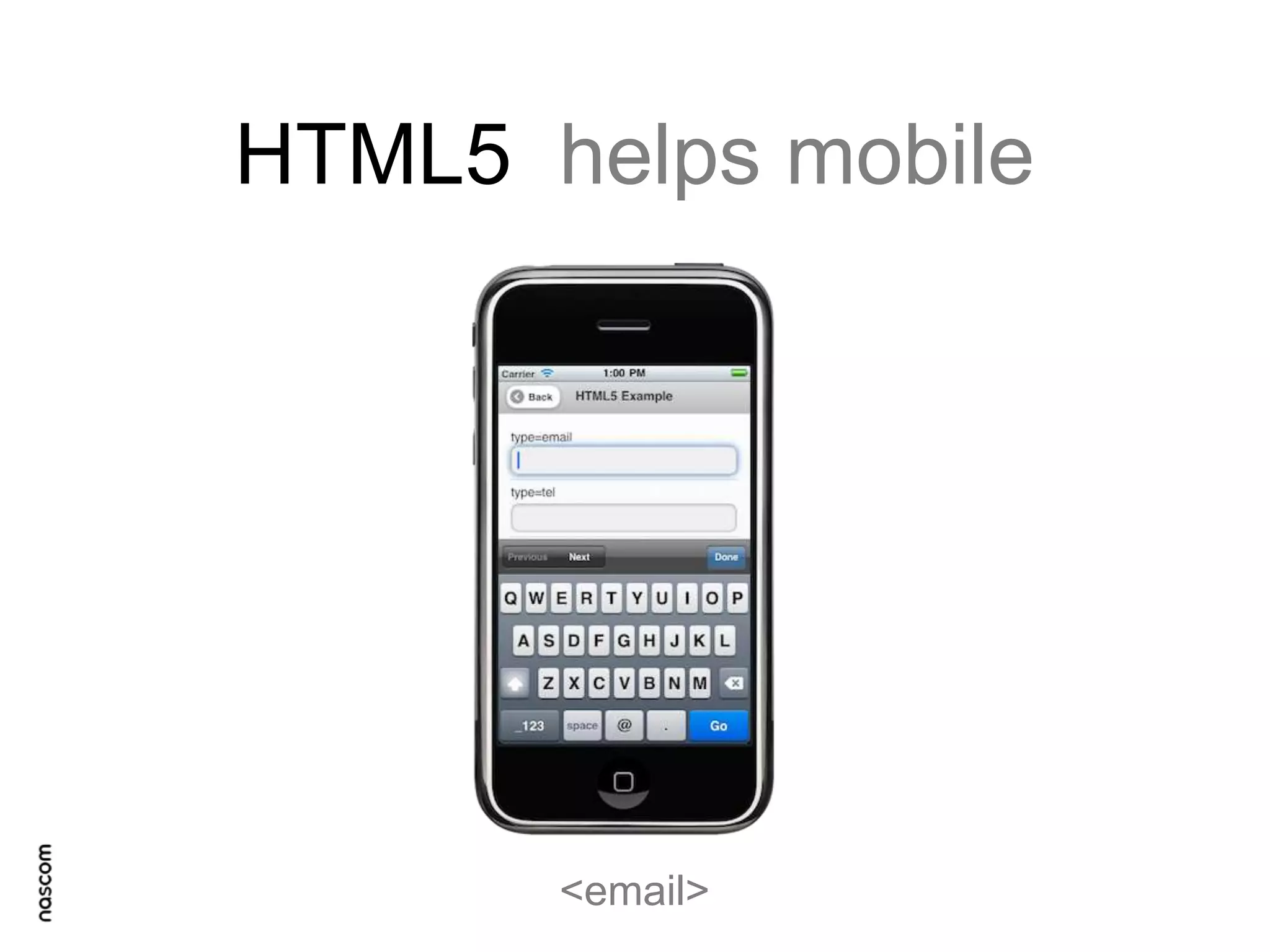 HTML5 helps mobile

<<email>

 