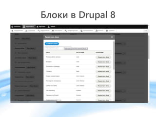 Блоки в Drupal 8
 