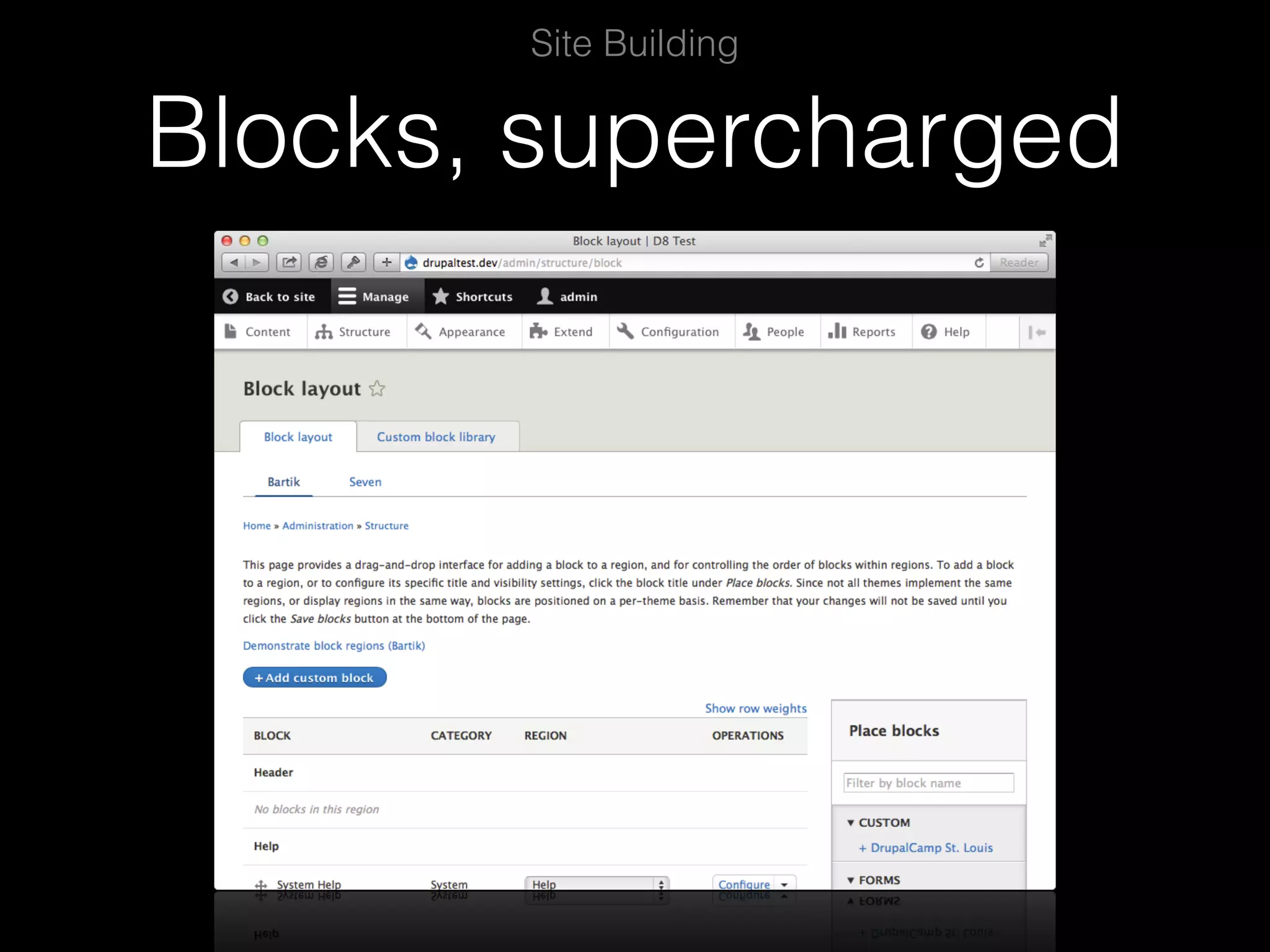 Blocks, supercharged Site Building 