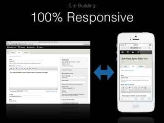 100% Responsive
Site Building
 