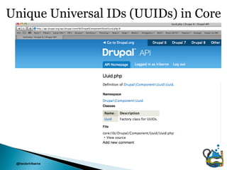 Unique Universal IDs (UUIDs) in Core




 @hectoriribarne
 
