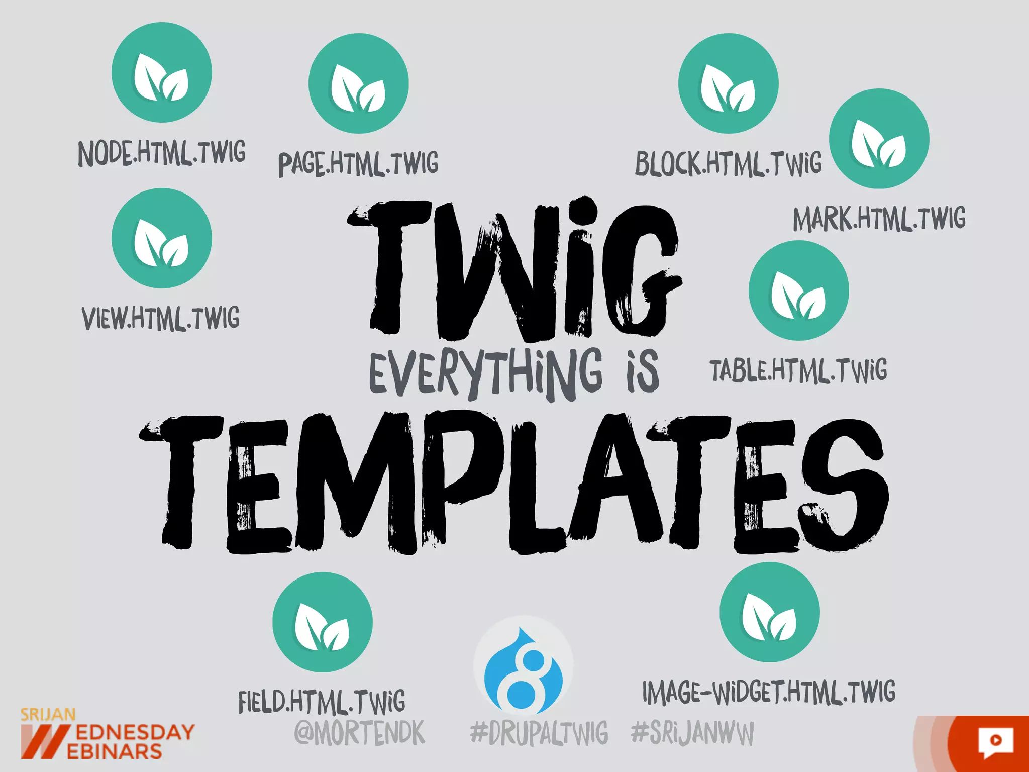 @moRtenDk #dRupaLTWIg #srijAnwW
tWig
tEmpLatEs
EVErYTHiNG iS
BLOcK.HtML.tWiG
MARk.HTmL.TwIG
TABlE.HtML.tWiG
PAGe.HTmL.TwIGNODe.HTmL.TwIG
VIEw.HTmL.TwIG
FIElD.HtML.tWiG IMAgE-WiDGEt.HTmL.TwIG
 