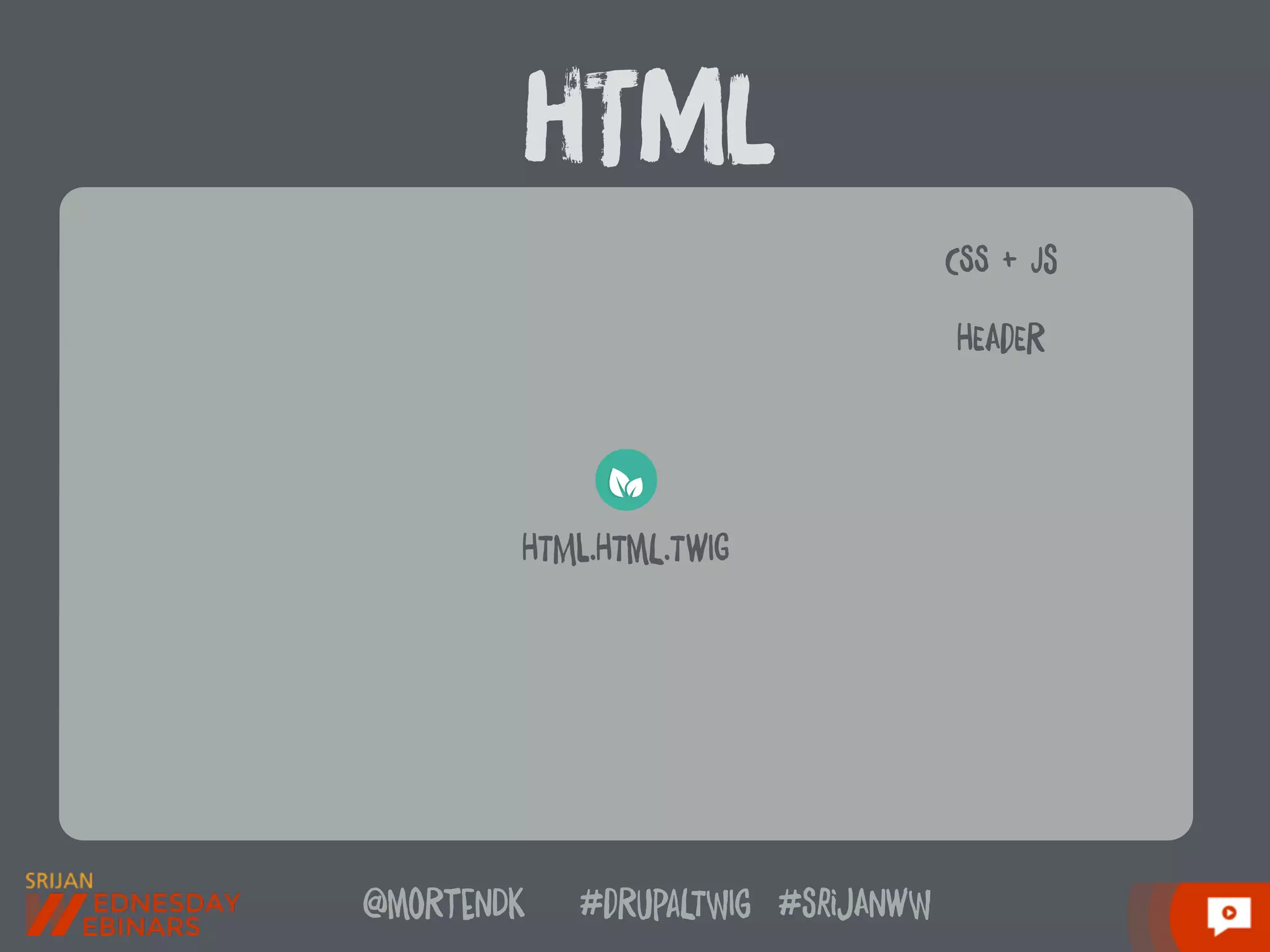 @moRtenDk #dRupaLTWIg #srijAnwW
hTml
HTMl.HTmL.TwIG
CSS + Js
HEAdER
 