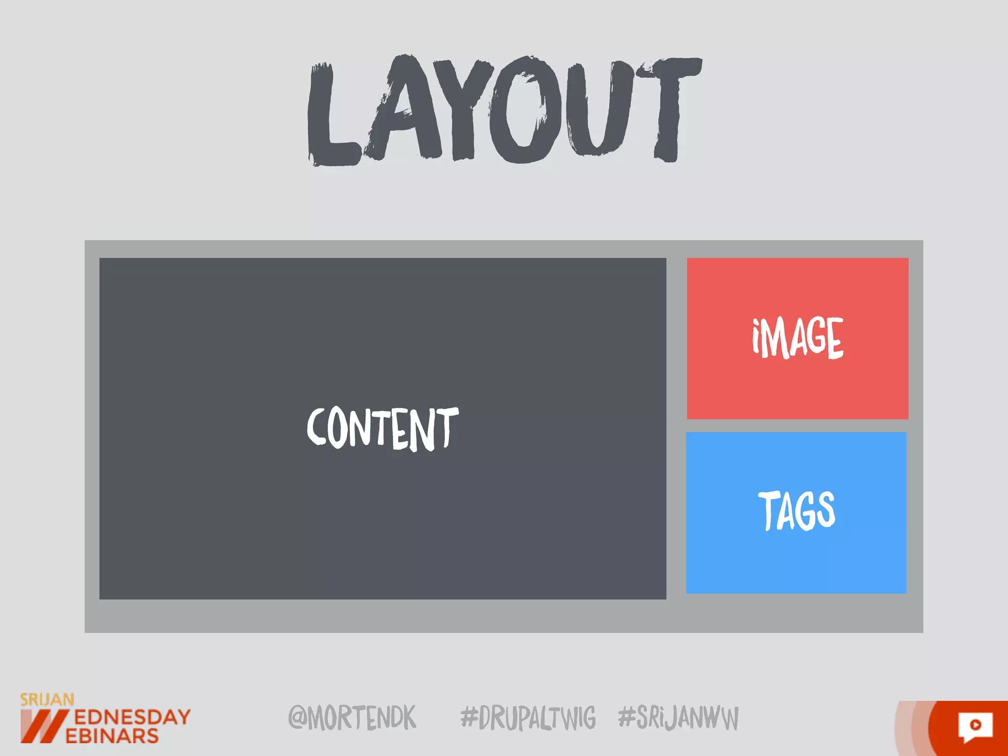 @moRtenDk #dRupaLTWIg #srijAnwW
conTeNt
imaGe
tagS
lAyoUt
 