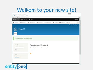 Welkom to your new site!
 