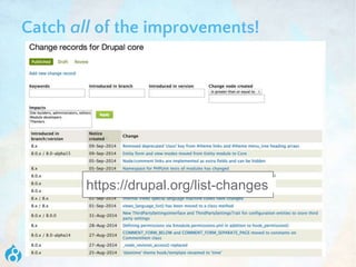 Catch all of the improvements!
https://drupal.org/list-changes
 