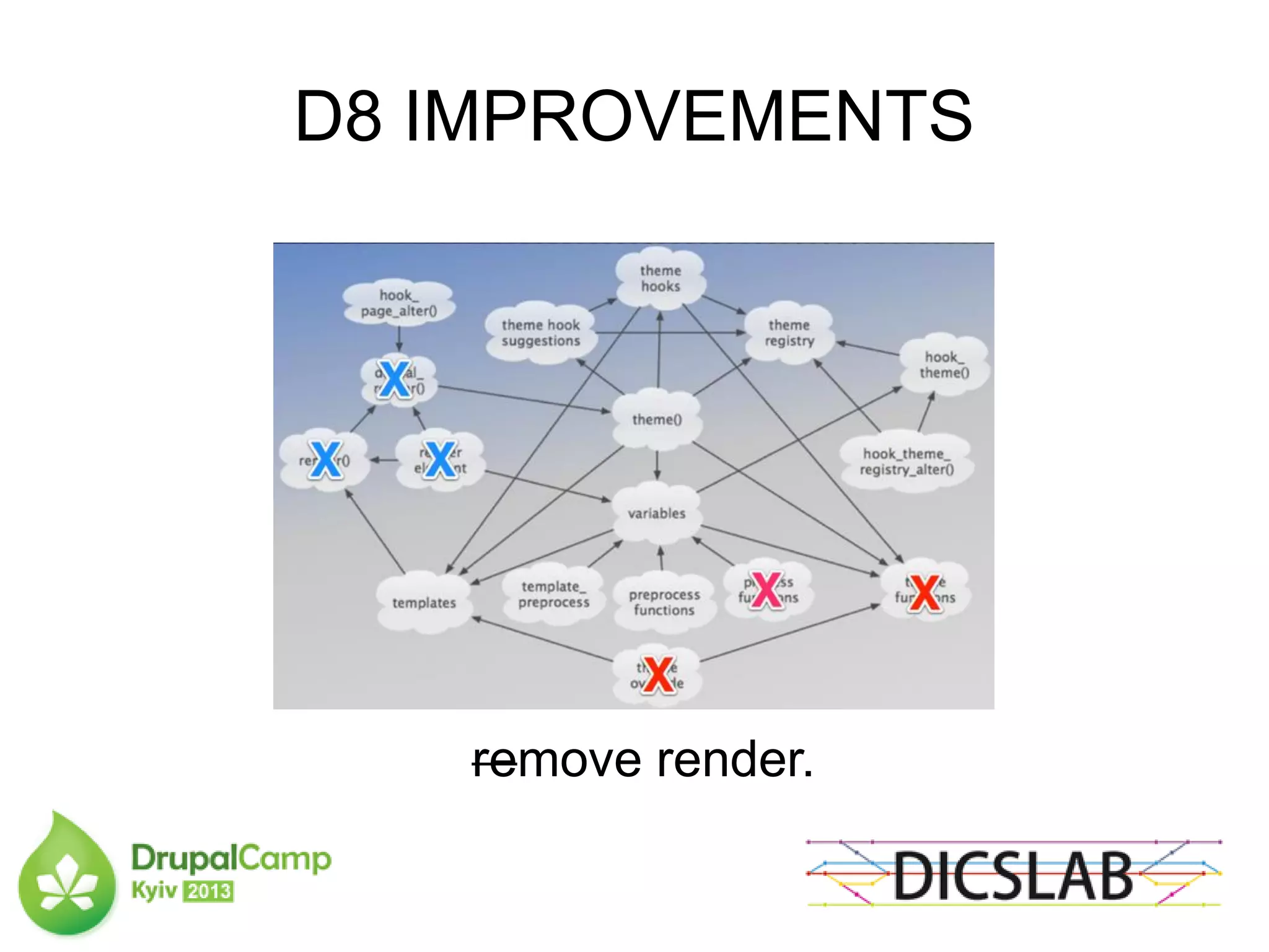 D8 IMPROVEMENTS
remove render.
 