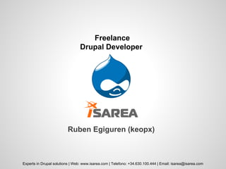 Experts in Drupal solutions | Web: www.isarea.com | Telefono: +34.630.100.444 | Email: isarea@isarea.com
Freelance
Drupal ...