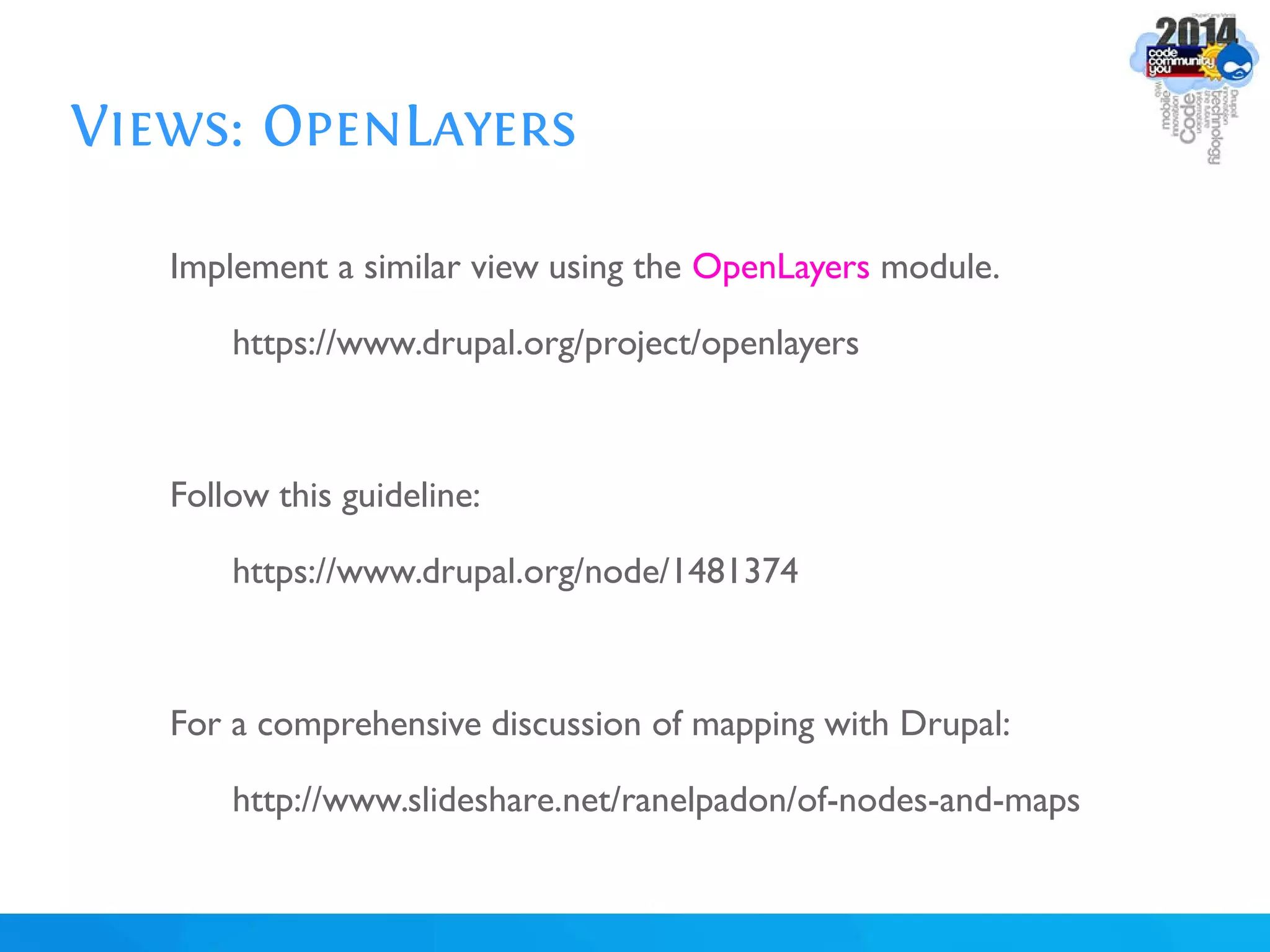 Views: OpenLayers
Implement a similar view using the OpenLayers module.
https://www.drupal.org/project/openlayers
Follow this guideline:
https://www.drupal.org/node/1481374
For a comprehensive discussion of mapping with Drupal:
http://www.slideshare.net/ranelpadon/of-nodes-and-maps
 