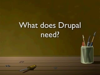 What does Drupal
     need?
 