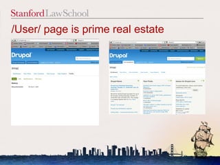 /User/ page is prime real estate




                                   9
 