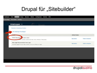 Drupal für „Sitebuilder“
 