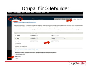 Drupal für Sitebuilder
 