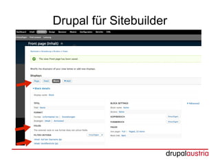 Drupal für Sitebuilder
 