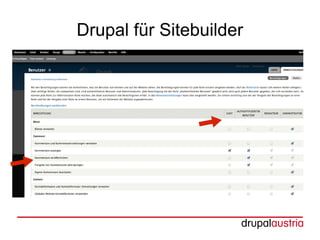 Drupal für Sitebuilder
 