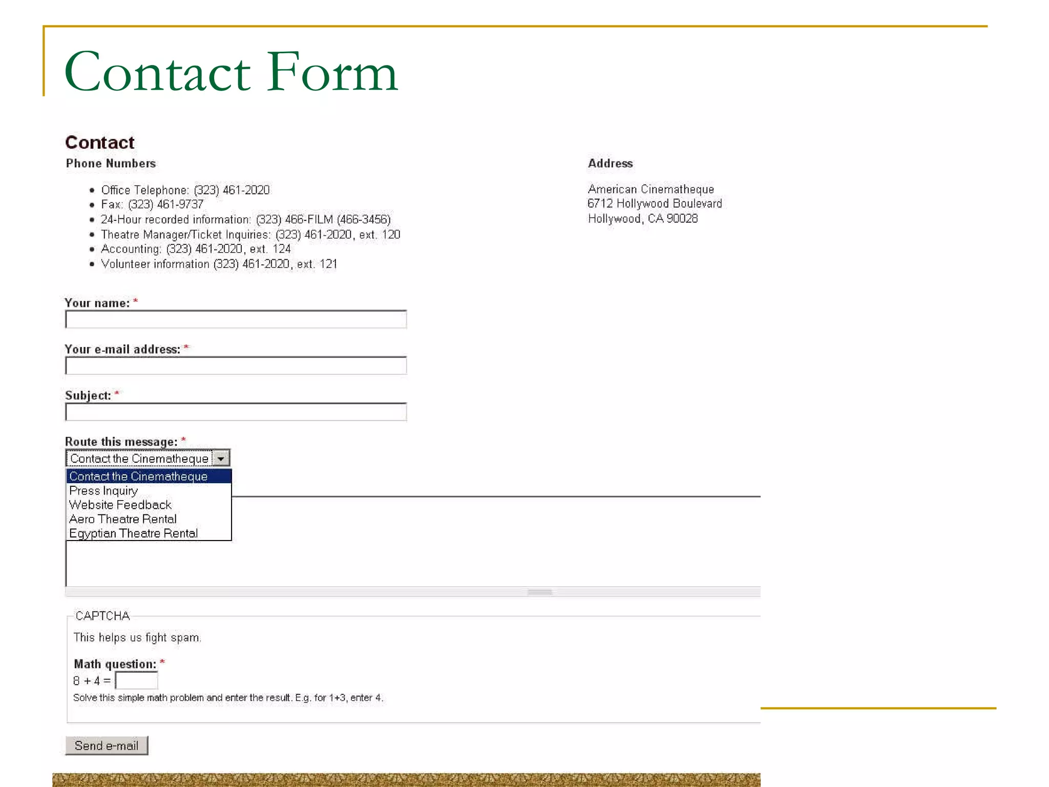 Contact Form 