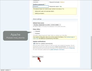 Apache
          Module mod_rewrite




samedi 1 octobre 11
 
