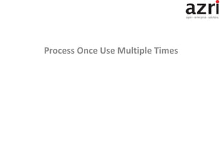 Process Once Use Multiple Times
 