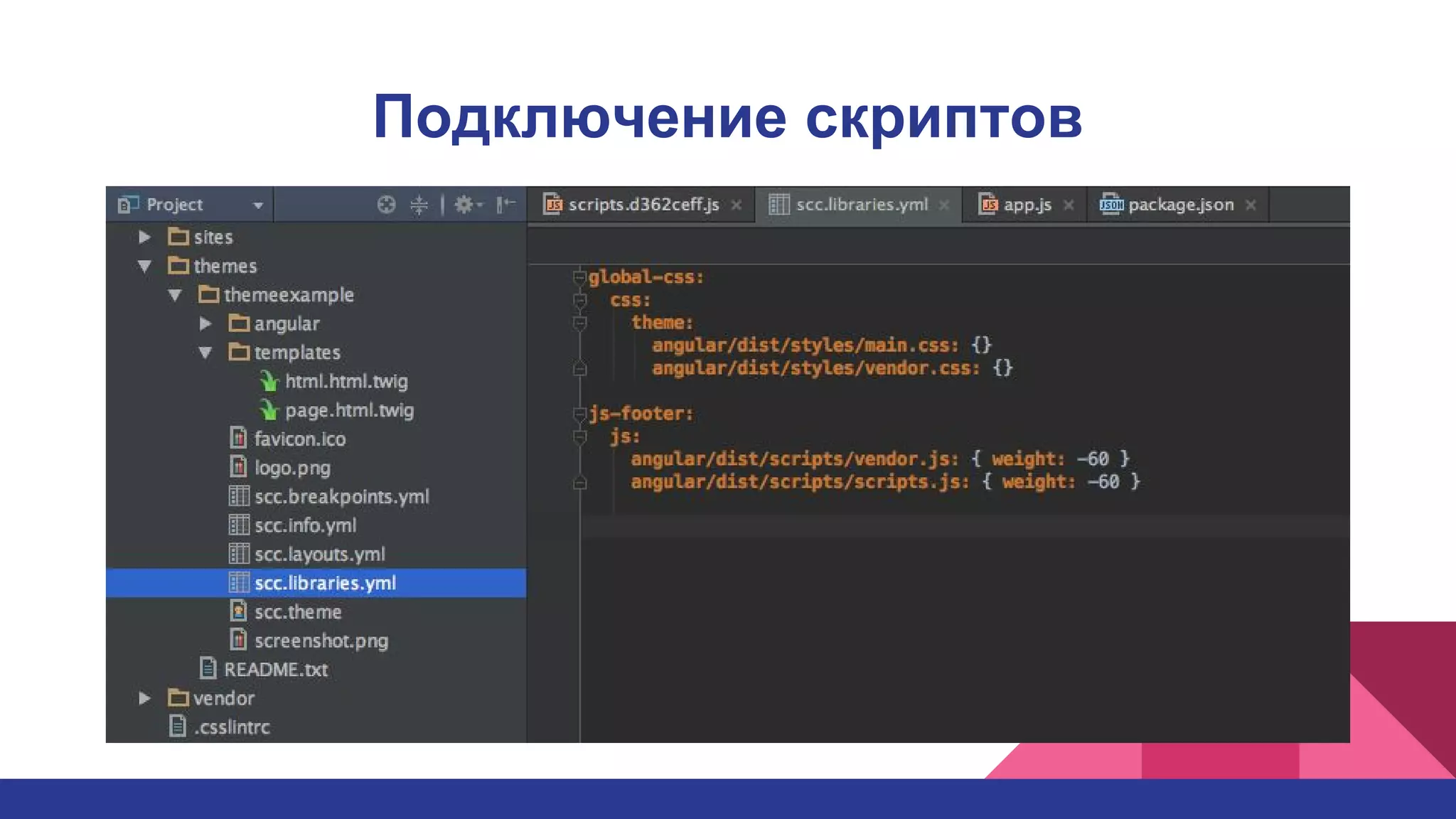 Подключение скриптов
 