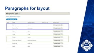Paragraphs for layout
 