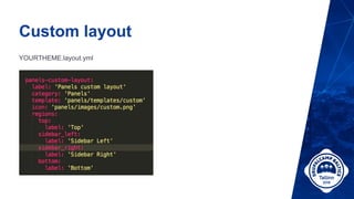 Custom layout
YOURTHEME.layout.yml
 