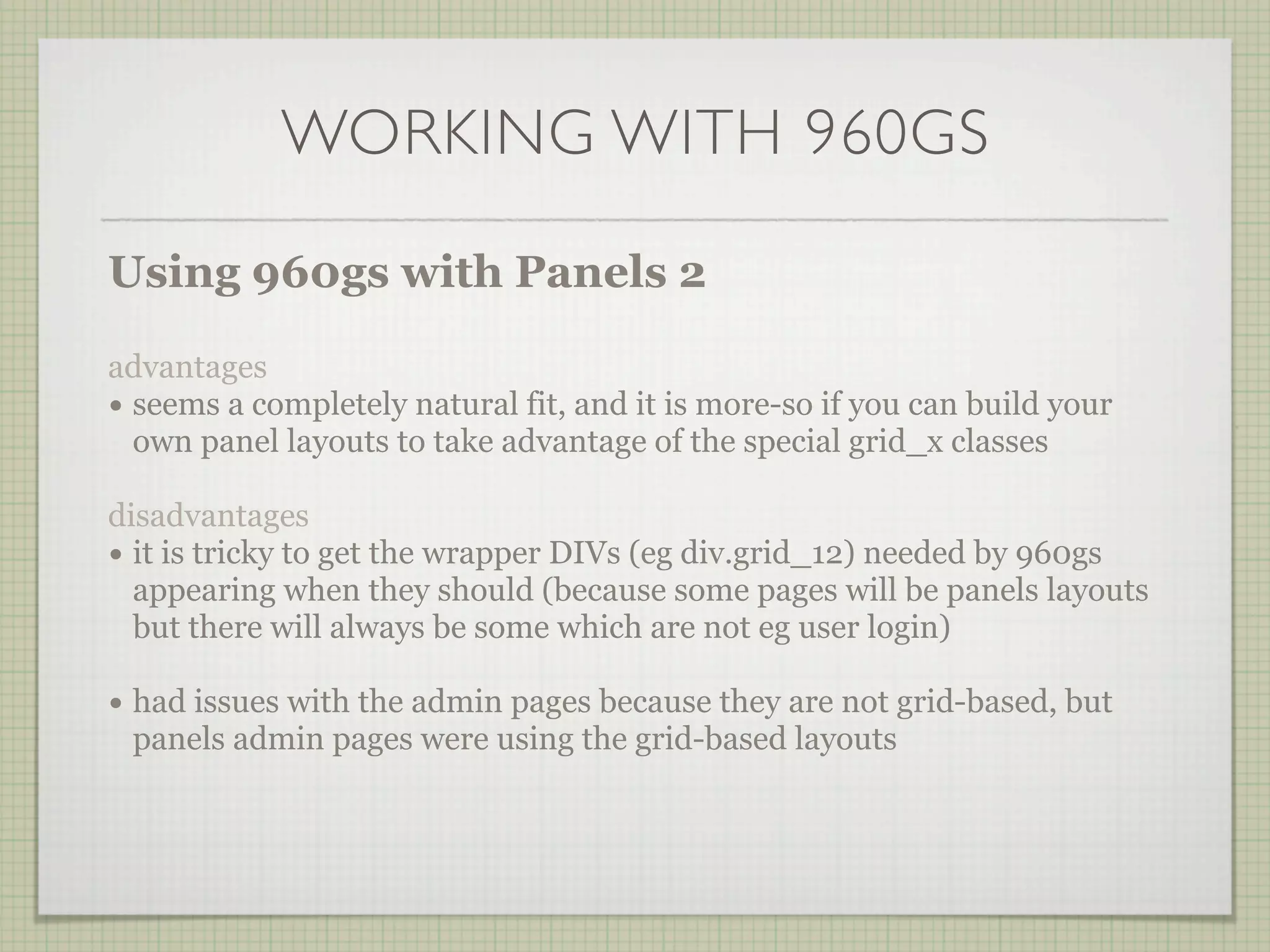 Drupal Theming with CSS Frameworks (960grid)