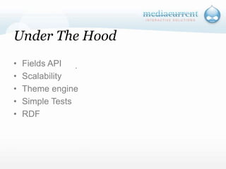 Under The HoodFields APIScalabilityTheme engineSimple TestsRDF`