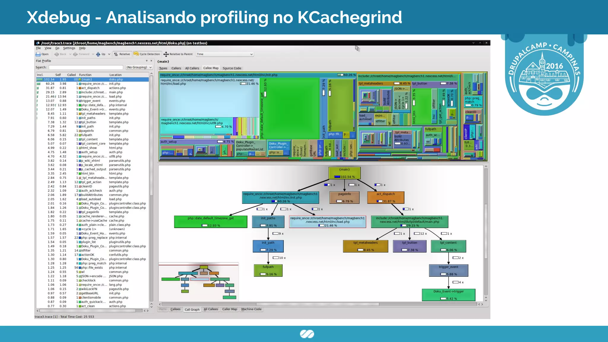 Xdebug - Analisando profiling no KCachegrind
 