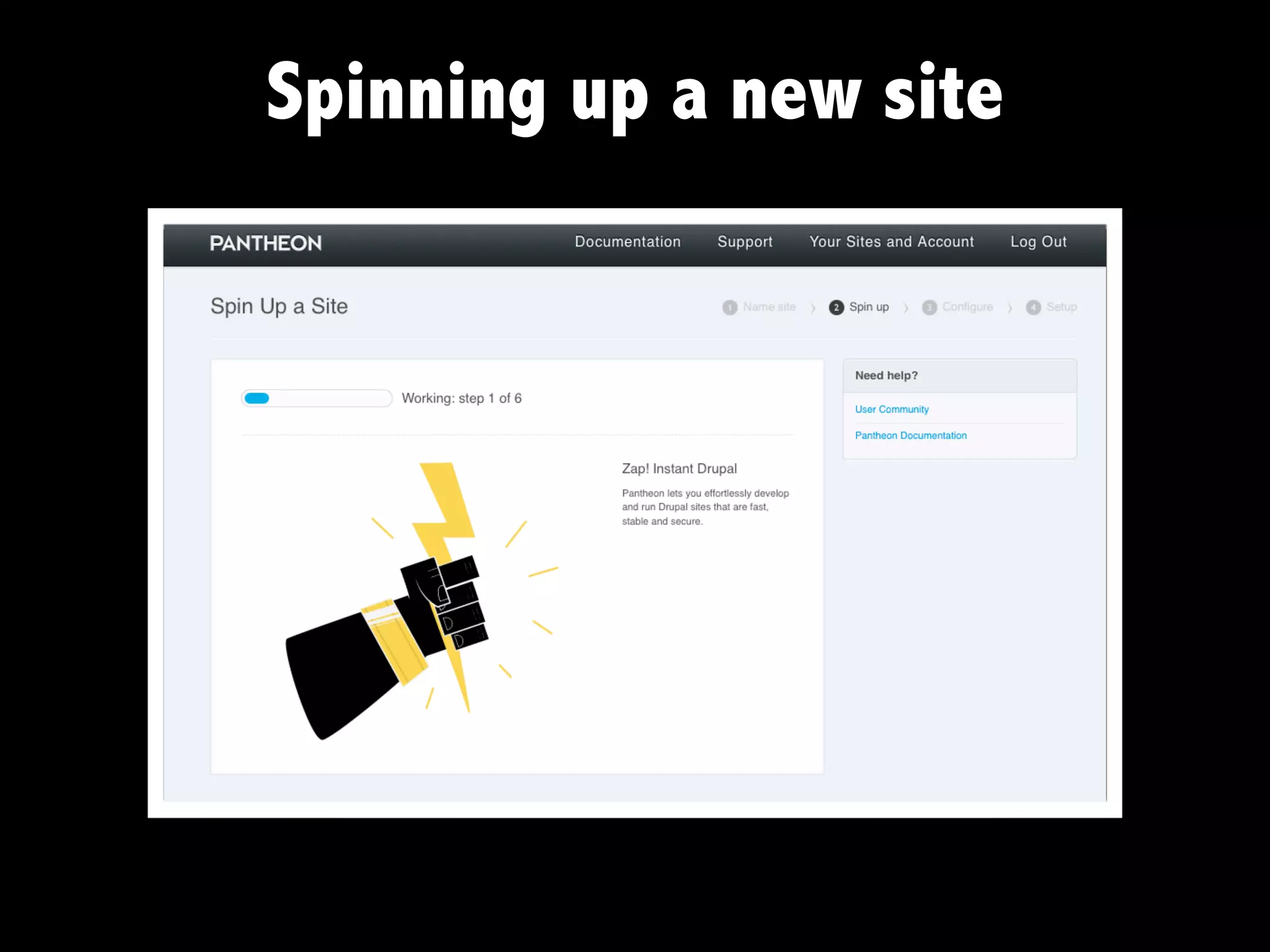 Spinning up a new site
 