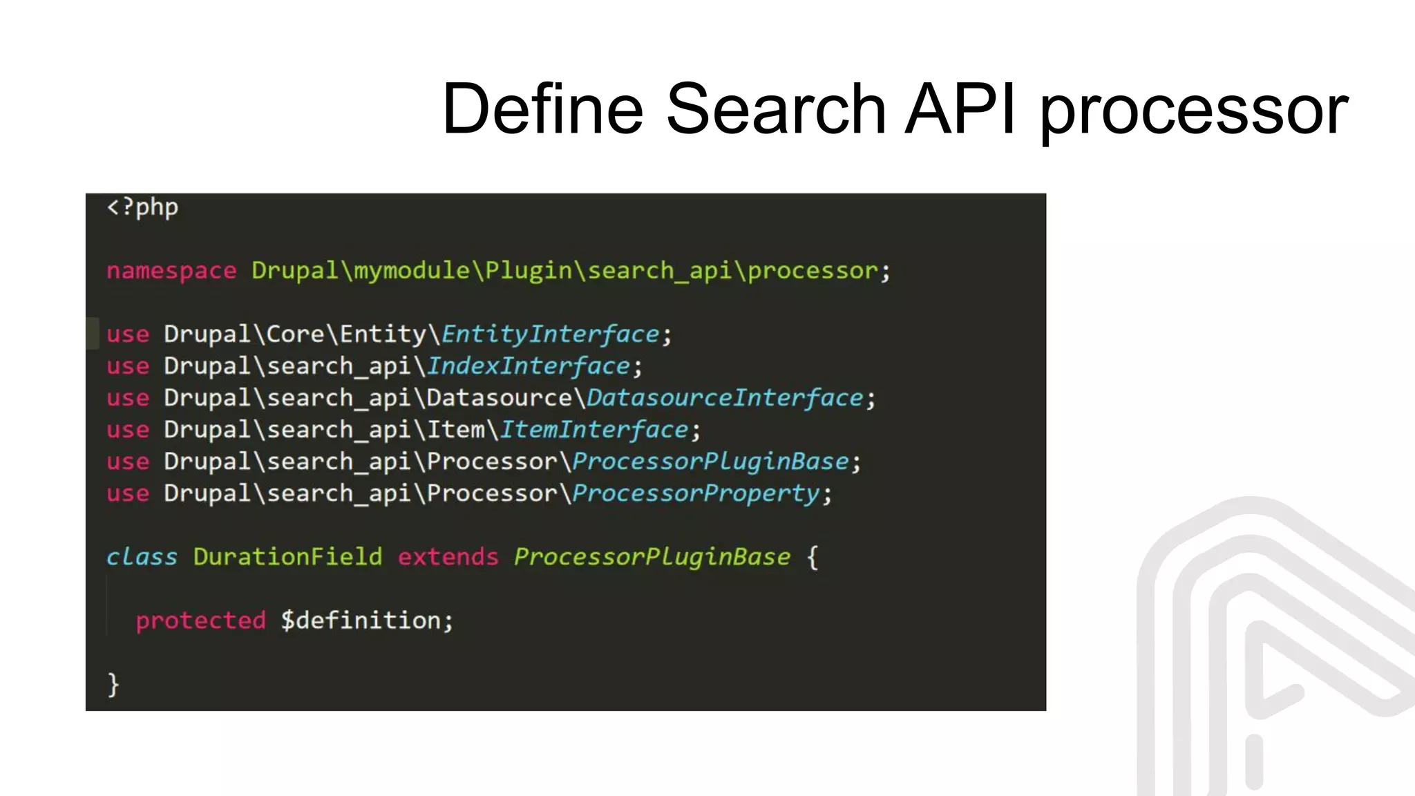Define Search API processor
 