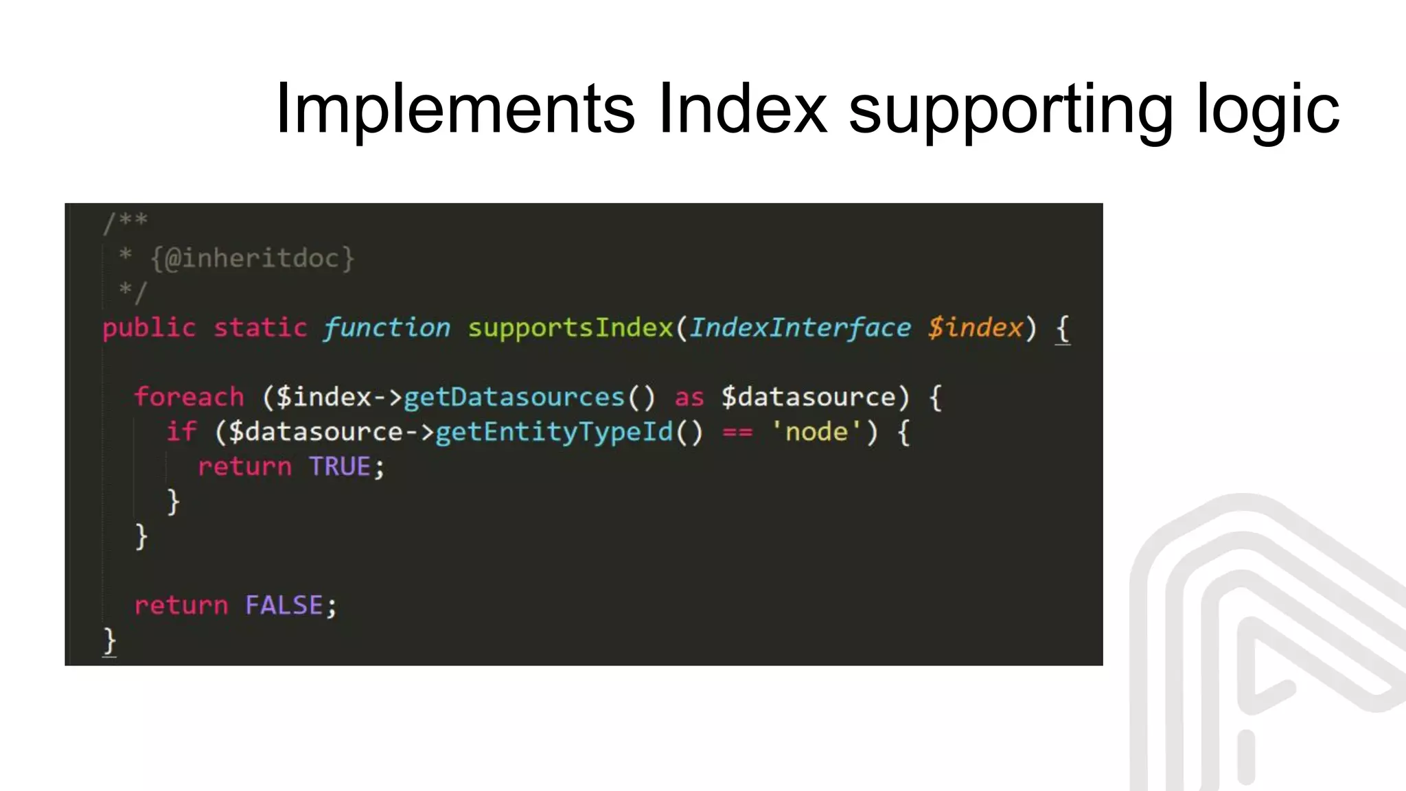 Implements Index supporting logic
 