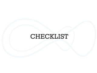 CHECKLIST
 