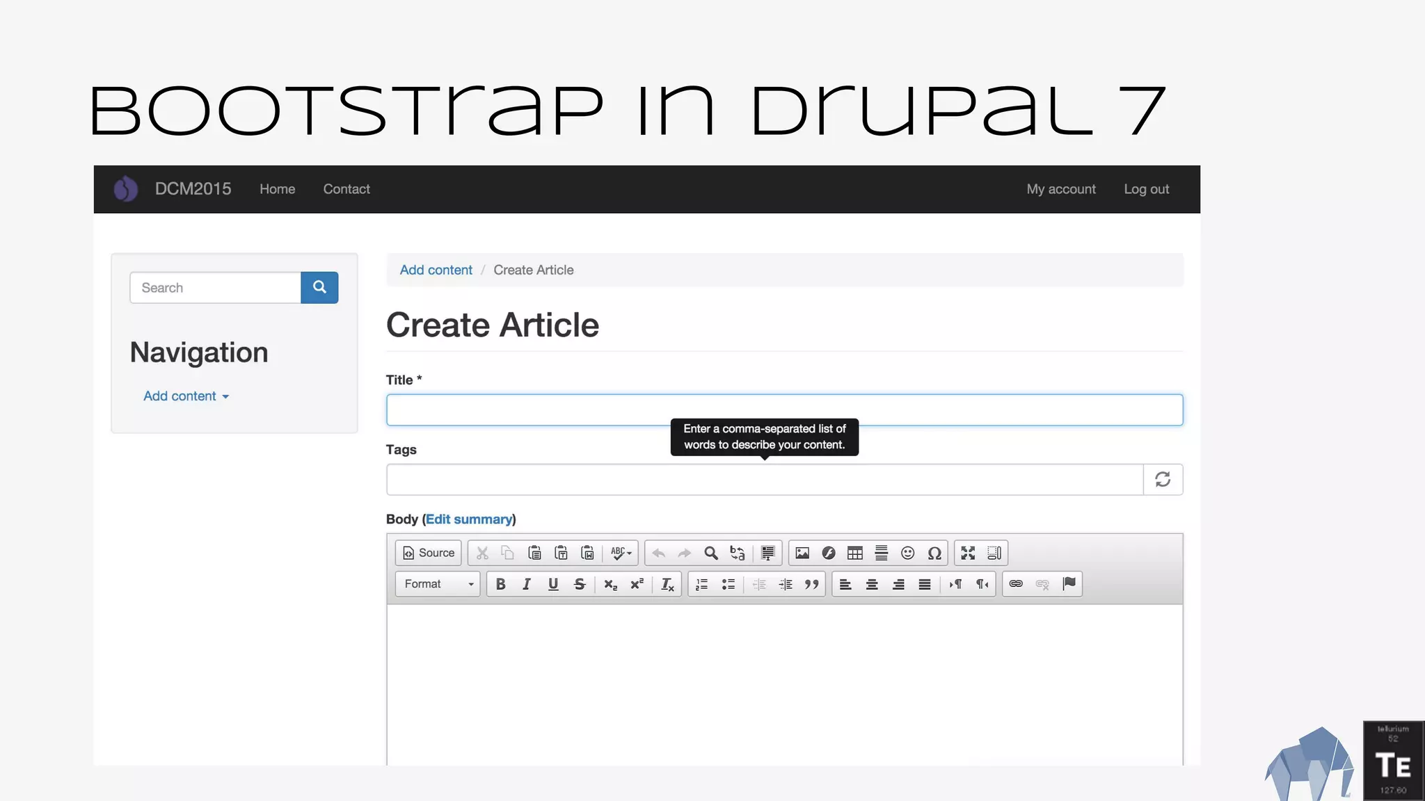BootsTrap In Drupal 7
 