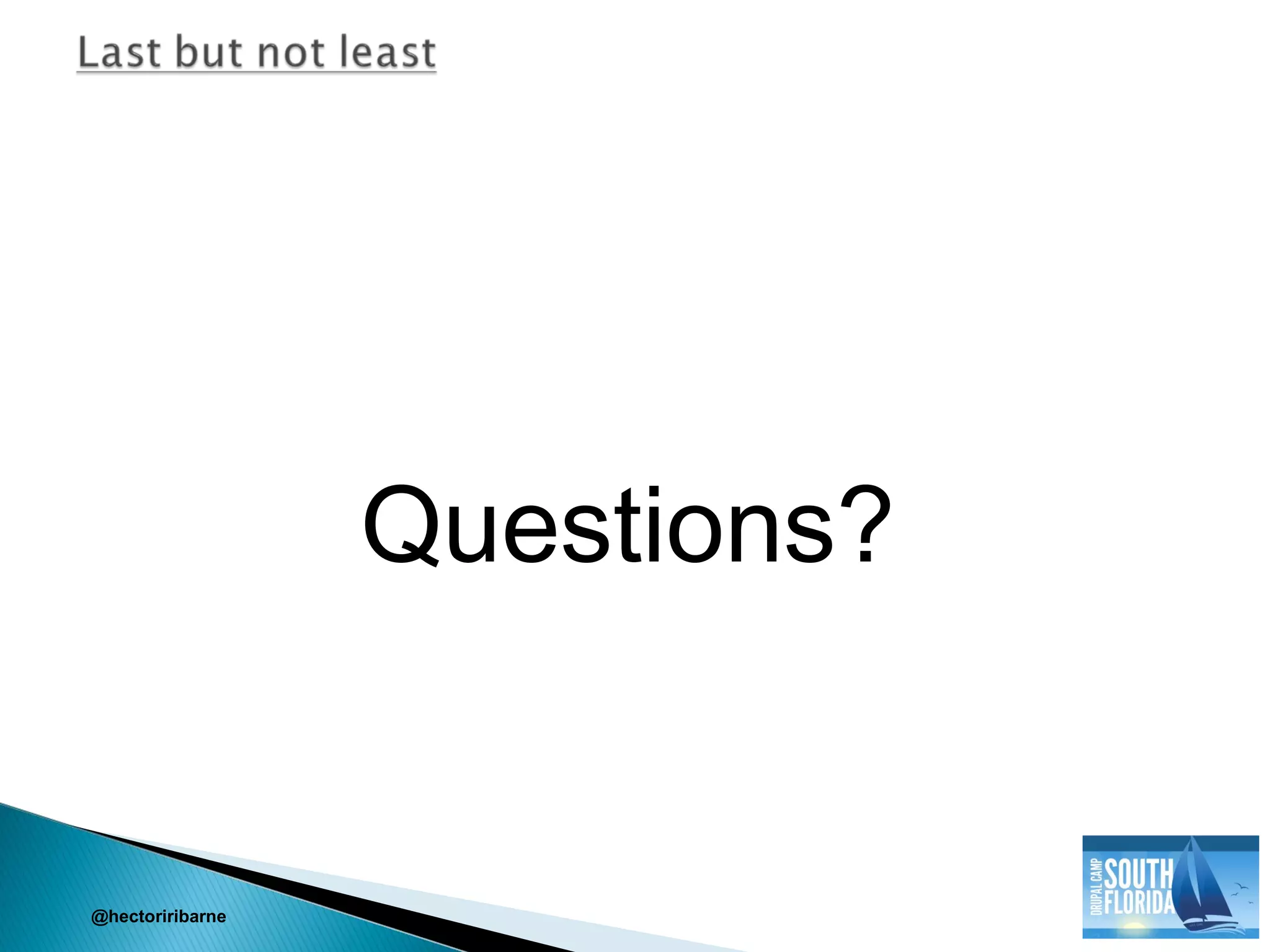 Questions?
@hectoriribarne
 