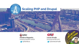 Scaling PHP and Drupal
Handrus Nogueira
handrus@taller.net.br
@handrus
Lucas Arruda
lucas@ciandt.com
@lunascarruda
 