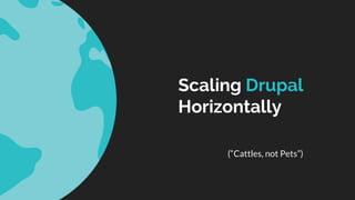 Scaling Drupal
Horizontally
(“Cattles, not Pets”)
 