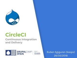 CircleCI
Continuous Integration
and Delivery
Ruben Egiguren (keopx)
26/05/2018
 