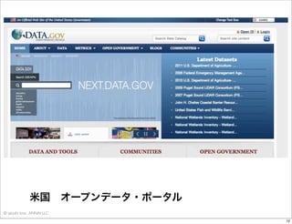 米国 オープンデータ・ポータル
© satoshi kino , ANNAI LLC
12

 