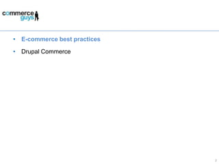 E-commerce best practicesDrupal Commerce2