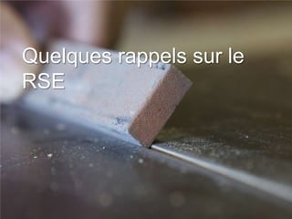 Quelques rappels sur le
    RSE




3    Refonte du site de la librairie Le feu follet   Core-Techs
 