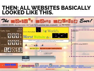 THEN: ALL WEBSITES BASICALLY
LOOKED LIKE THIS.
 