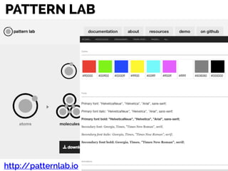 PATTERN LAB
http://patternlab.io
 
