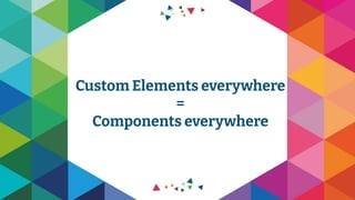 Custom Elements everywhere
=
Components everywhere
 