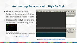 ● Fityk is an Open Source
Software for nonlinear fitting
of analytical functions to data.
● Incorporate cfityk scripts int...