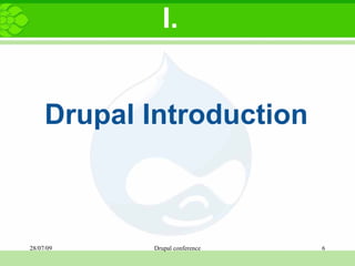 Drupal Introduction I. 